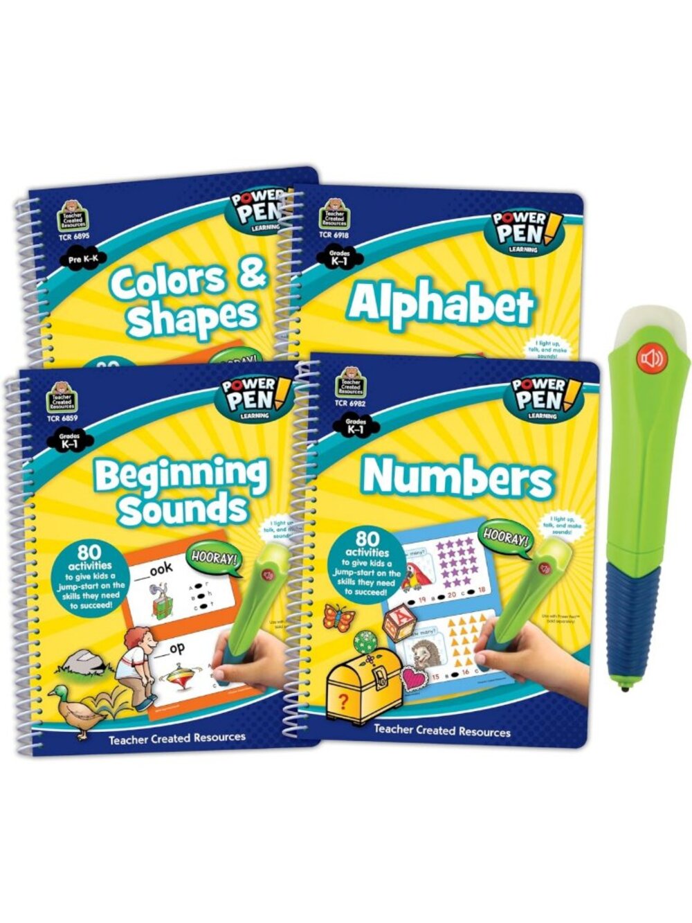 Interactive Learning Pen & 4 Educational Books Set for Kids - Fun Teaching Tools